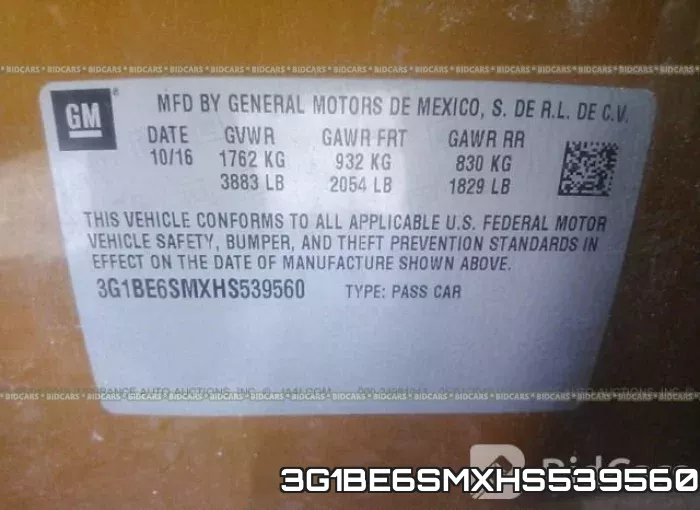 3G1BE6SMXHS539560 фото 10
