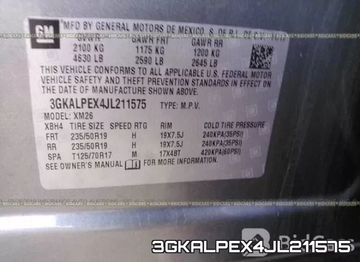 3GKALPEX4JL211575 фото 10