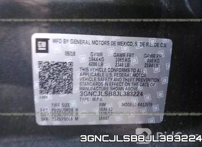 3GNCJLSB8JL383224 фото 10