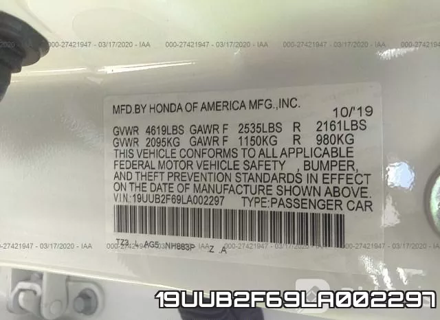 19UUB2F69LA002297 фото 10