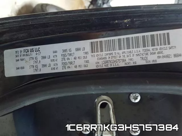 1C6RR7KG3HS757384 фото 2