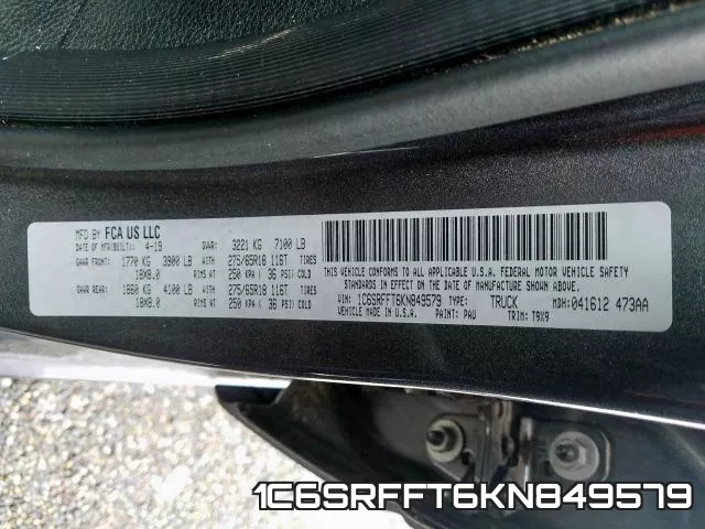 1C6SRFFT6KN849579 фото 2