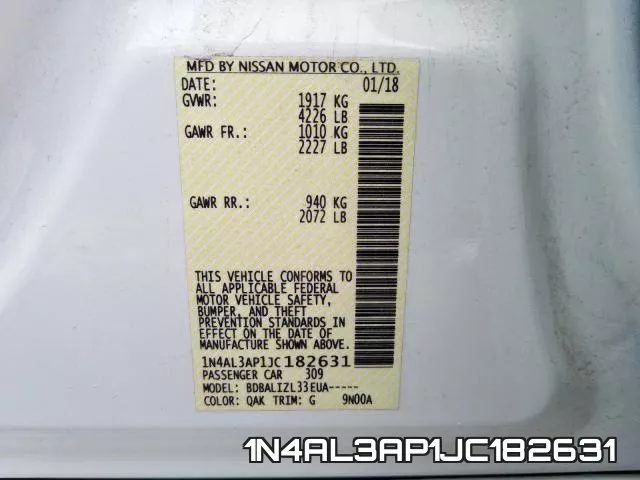 1N4AL3AP1JC182631 фото 2