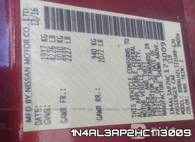 1N4AL3AP2HC173009 фото 10