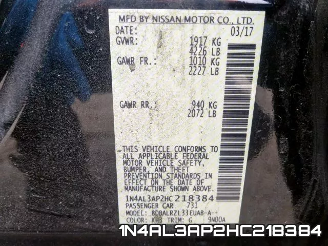 1N4AL3AP2HC218384 фото 2