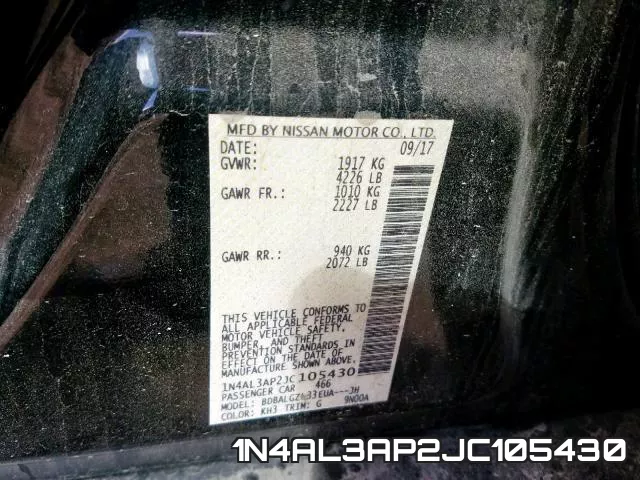 1N4AL3AP2JC105430 фото 2