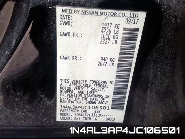 1N4AL3AP4JC106501 фото 2