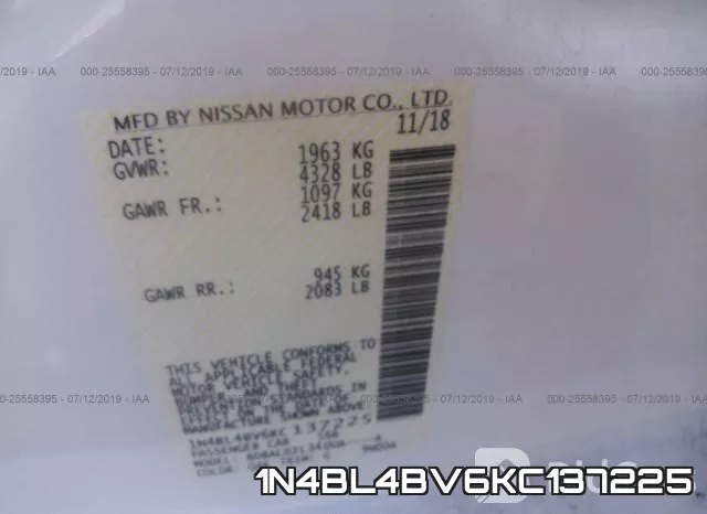 1N4BL4BV6KC137225 фото 10