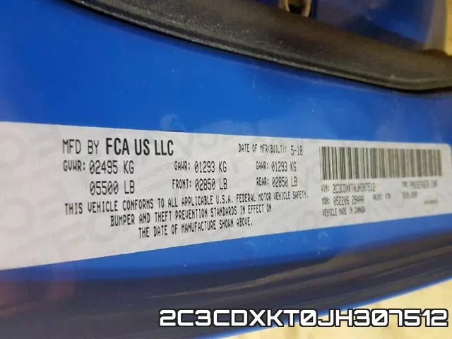 2C3CDXKT0JH307512 фото 2