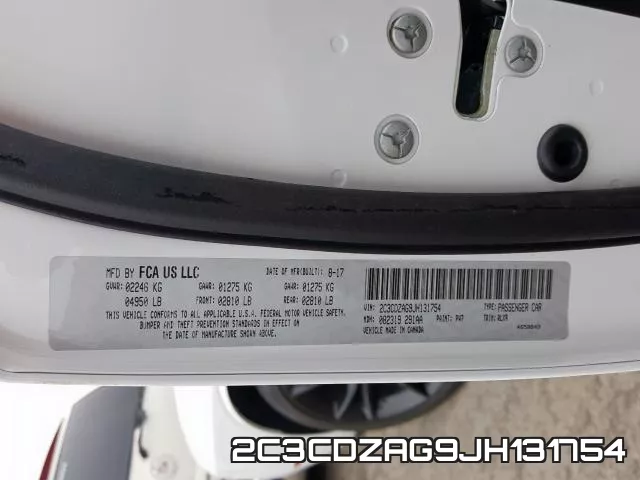 2C3CDZAG9JH131754 фото 2