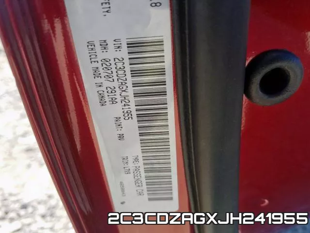 2C3CDZAGXJH241955 фото 2