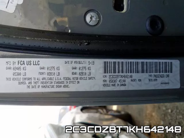 2C3CDZBT7KH642148 фото 2