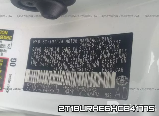 2T1BURHE6HC841775 фото 10