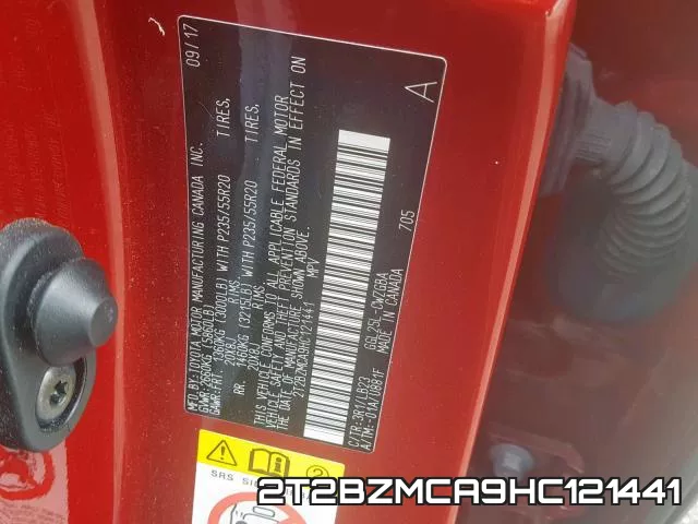 2T2BZMCA9HC121441 фото 2