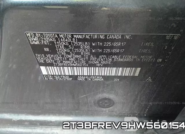 2T3BFREV9HW560154 фото 10