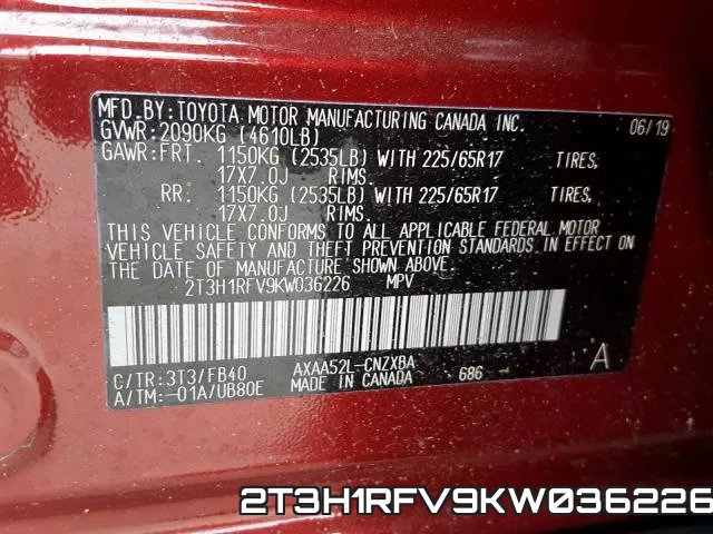 2T3H1RFV9KW036226 фото 2