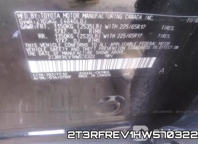 2T3RFREV1HW570322 фото 10