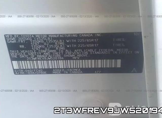2T3WFREV9JW520194 фото 10