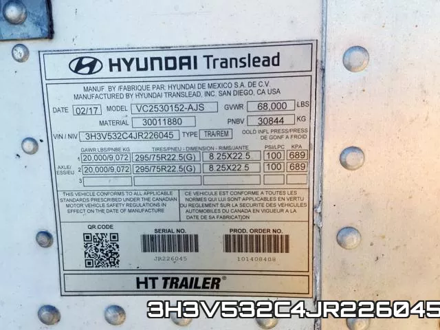 3H3V532C4JR226045 фото 2