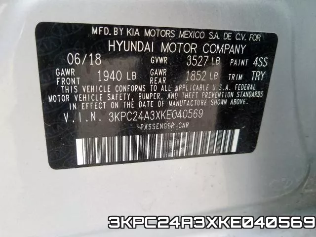 3KPC24A3XKE040569 фото 2