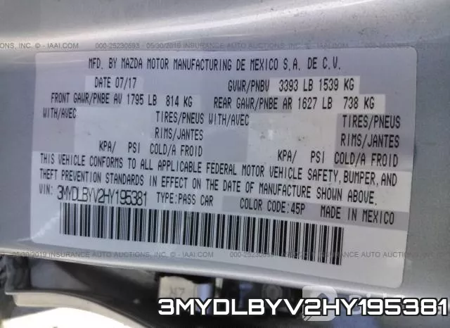 3MYDLBYV2HY195381 фото 10