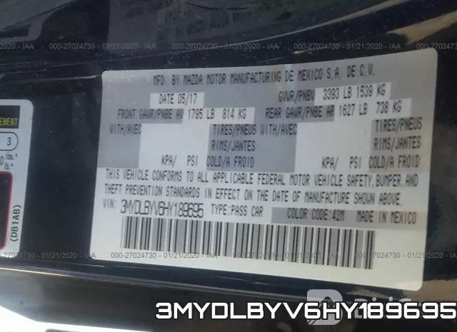 3MYDLBYV6HY189695 фото 10