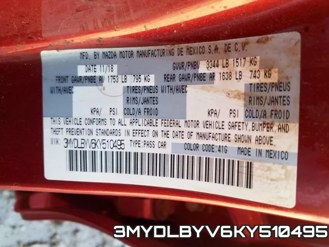 3MYDLBYV6KY510495 фото 2