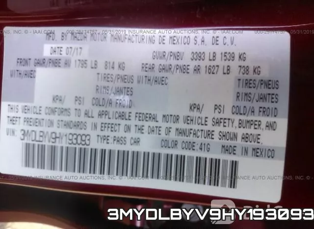 3MYDLBYV9HY193093 фото 10