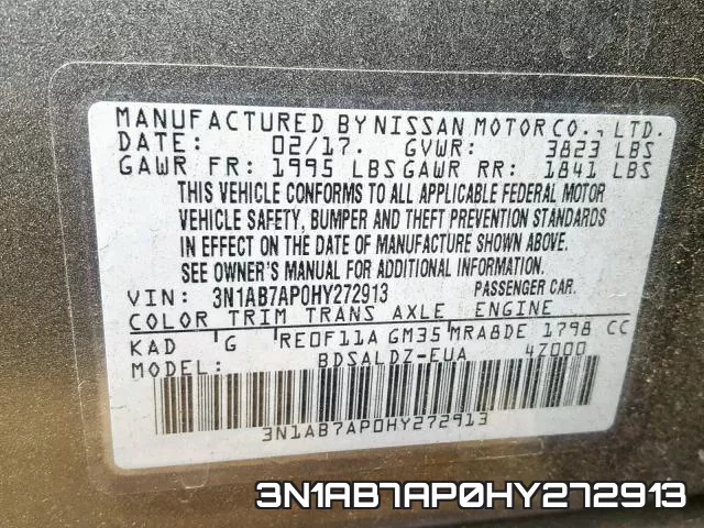 3N1AB7AP0HY272913 фото 2