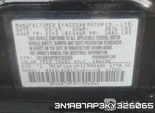 3N1AB7AP3KY326065 фото 10