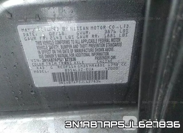 3N1AB7AP5JL627836 фото 10