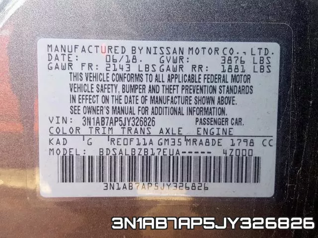 3N1AB7AP5JY326826 фото 2