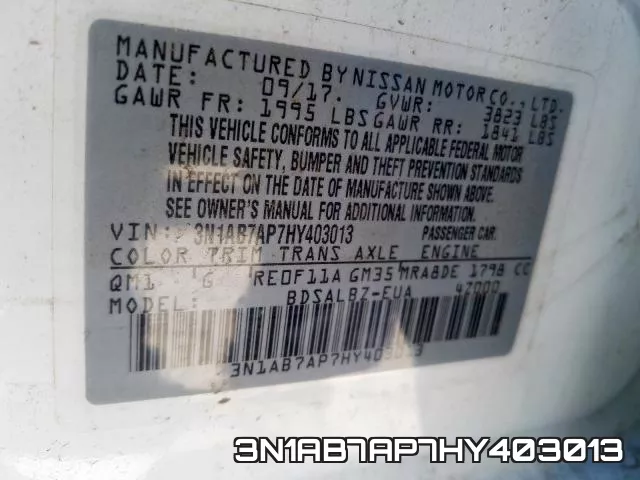 3N1AB7AP7HY403013 фото 2
