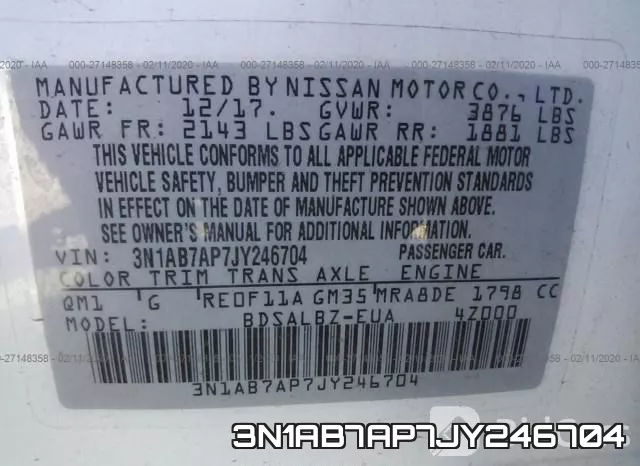 3N1AB7AP7JY246704 фото 10
