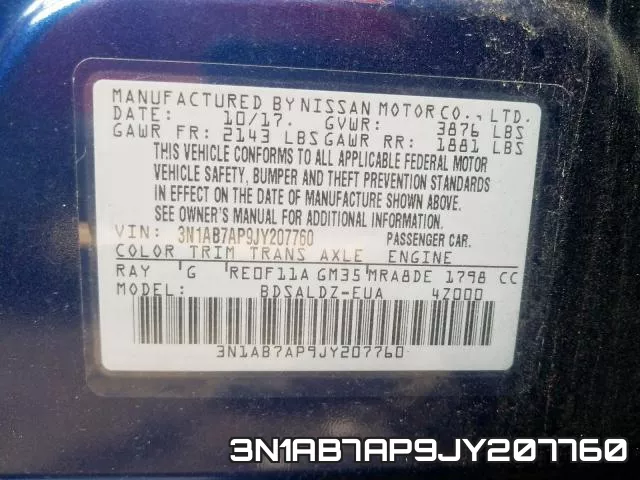 3N1AB7AP9JY207760 фото 2