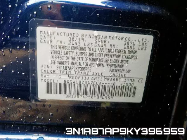 3N1AB7AP9KY396959 фото 2