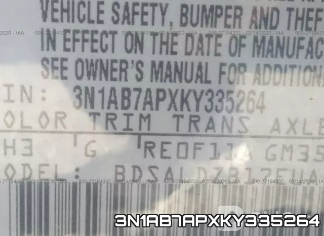 3N1AB7APXKY335264 фото 10