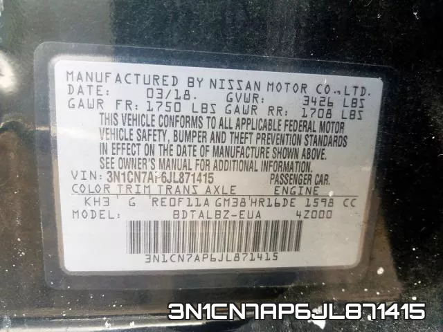 3N1CN7AP6JL871415 фото 2
