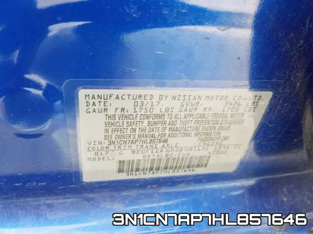 3N1CN7AP7HL857646 фото 2