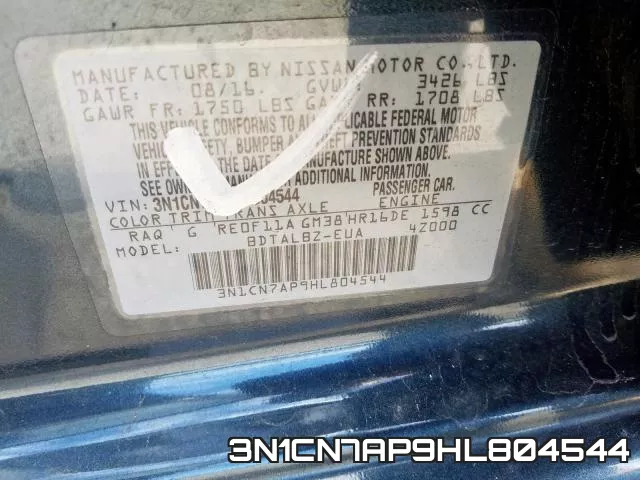 3N1CN7AP9HL804544 фото 2