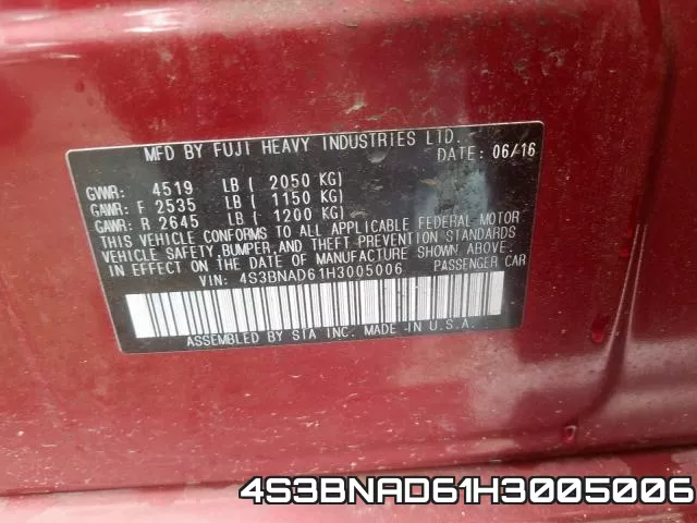 4S3BNAD61H3005006 фото 2