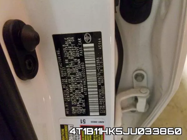 4T1B11HK5JU033860 фото 2