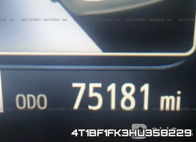 4T1BF1FK3HU358229 фото 8