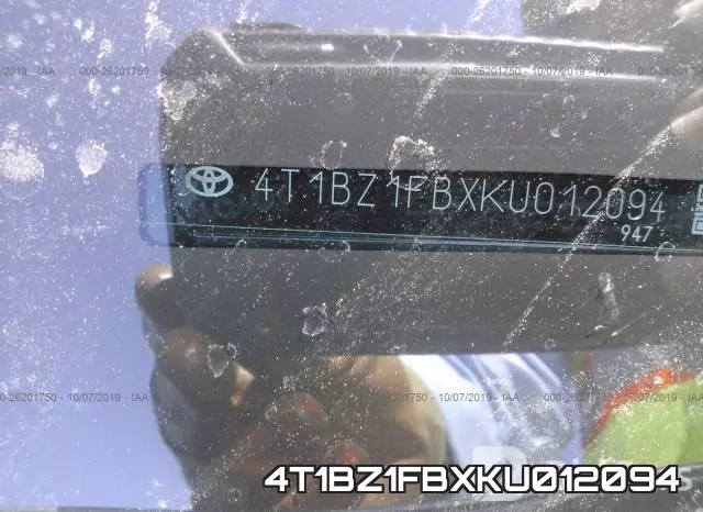 4T1BZ1FBXKU012094 фото 10