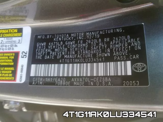 4T1G11AK0LU334541 фото 2