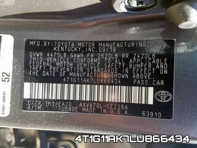 4T1G11AK7LU866434 фото 2