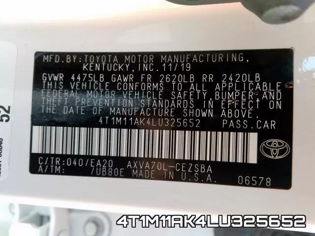 4T1M11AK4LU325652 фото 2
