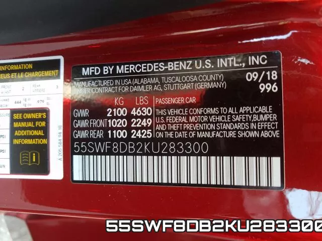 55SWF8DB2KU283300 фото 2