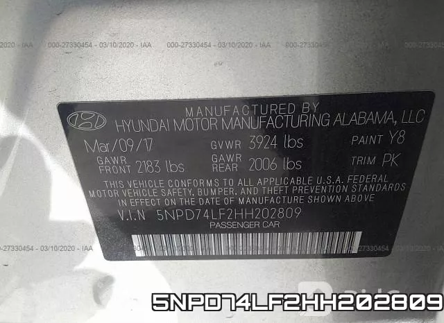 5NPD74LF2HH202809 фото 10