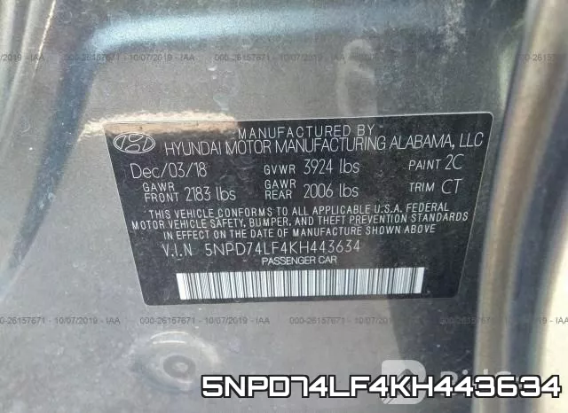 5NPD74LF4KH443634 фото 10